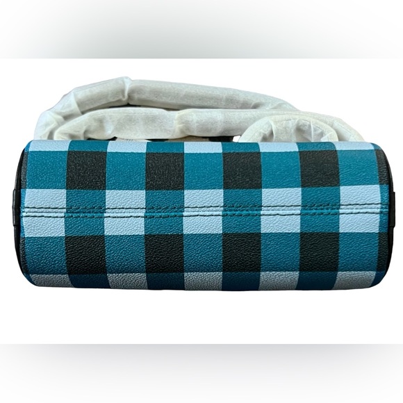 Dooney & Bourke Tucker Buffy Crossbody, Teal Plaid, NWT - Picture 15 of 16